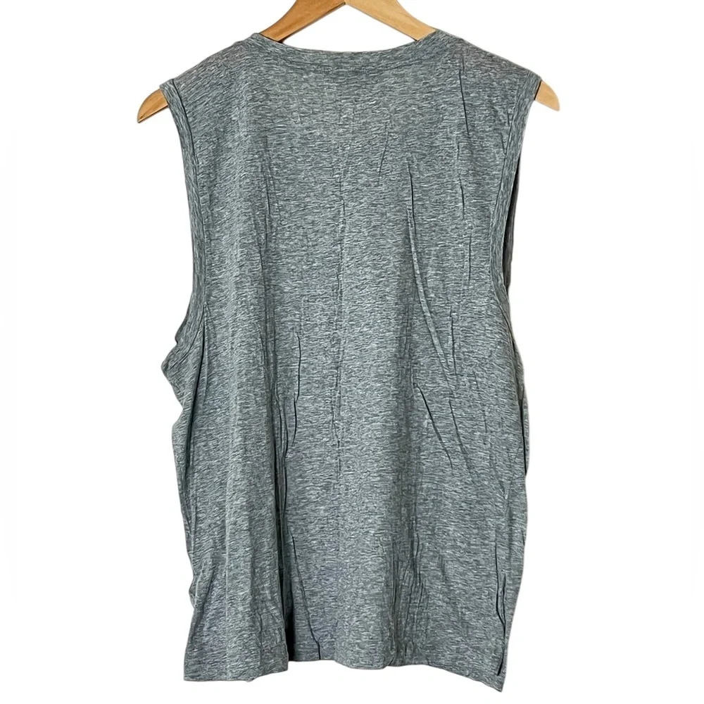 J. Crew | Gray appliqué cotton tank top size extra large